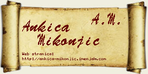 Ankica Mikonjić vizit kartica